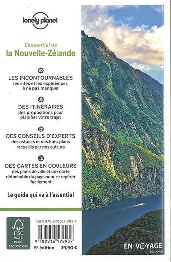 Couverture du livre « Nouvelle-Zélande (5e édition) » de Collectif Lonely Planet aux éditions Lonely Planet France