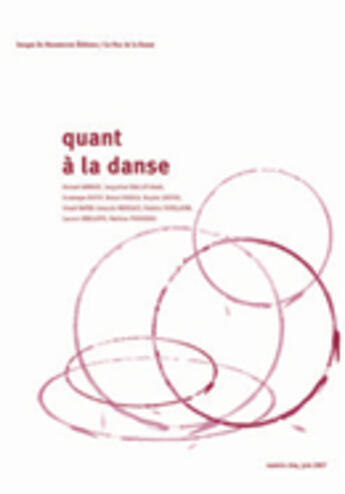 Couverture du livre « Quant à la danse t.5 » de  aux éditions Images En Manoeuvres