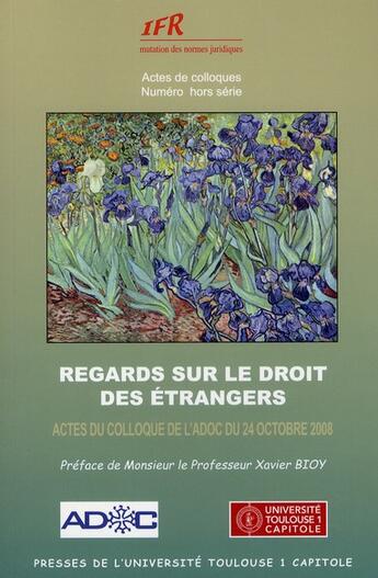 Couverture du livre « Regards sur le droit des étrangers » de  aux éditions Ifr