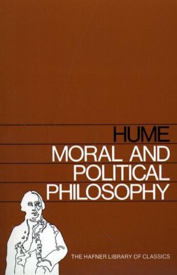 Couverture du livre « Moral and Political Philosophy » de David Hume aux éditions Free Press