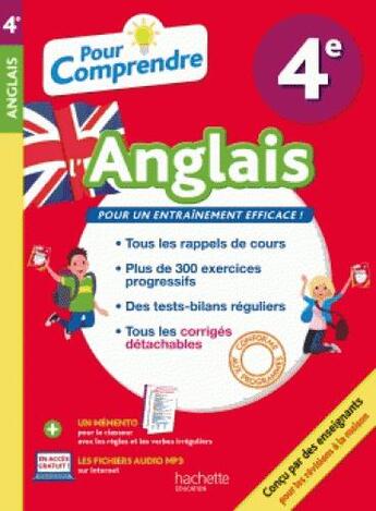 Couverture du livre « Pour comprendre anglais 4e » de Krystel Gerber aux éditions Hachette Education