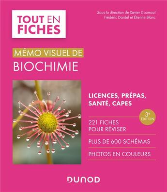 Couverture du livre « Mémo visuel de biochimie ; licence / prépas / santé / Capes (3e édition) » de Frederic Dardel et Xavier Coumoul et Etienne Blanc aux éditions Dunod