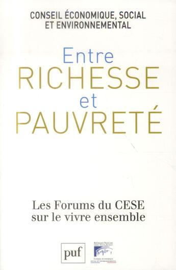 Couverture du livre « Entre richesse et pauvreté » de  aux éditions Puf