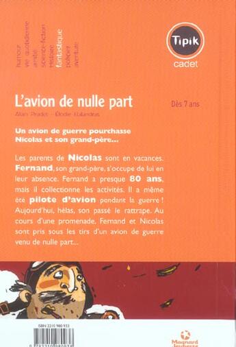 Couverture du livre « L'AVION DE NULLE PART » de Pradet aux éditions Magnard