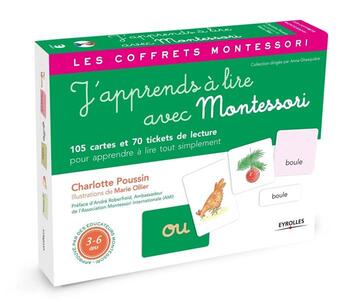 Couverture du livre « LES COFFRETS MONTESSORI : j'apprends à lire avec Montessori » de Ollier et Poussin aux éditions Eyrolles