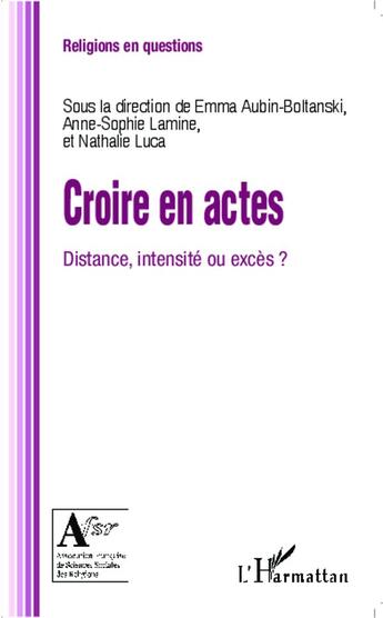 Couverture du livre « Croire en actes » de  aux éditions L'harmattan