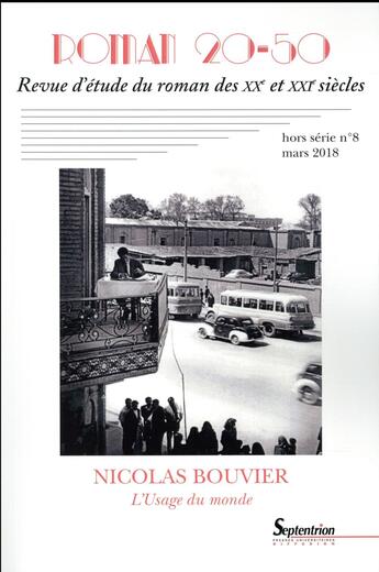 Couverture du livre « Nicolas bouvier, l usage du monde » de Yves Baudelle aux éditions Pu Du Septentrion