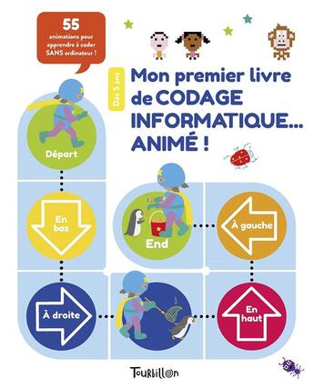 Couverture du livre « Mon premier livre de codage informatique... animé ! ; 55 animations pour apprendre à coder sans ordinateur ! » de Kiki Prottsman et Molly Lattin aux éditions Tourbillon