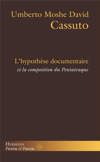 Couverture du livre « L'hypothese documentaire » de Cassuto U M D. aux éditions Hermann