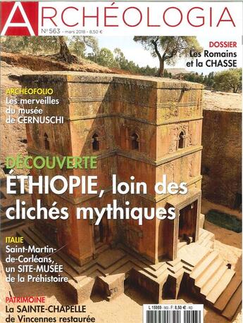 Couverture du livre « Archeologia n 563 ethiopie - les romains et la chasse - mars 2018 » de  aux éditions Archeologia