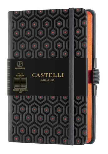 Couverture du livre « Carnet copper and gold poche ligné honeycomb copper » de  aux éditions Castelli Milano