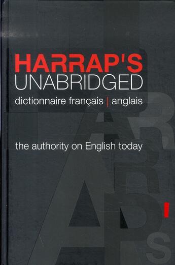 Couverture du livre « Harrap's unabridged ; dictionnaire français-anglais » de  aux éditions Harrap's