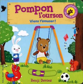 Couverture du livre « Pompon l'ourson : viens t'amuser ! » de Benji Davies aux éditions Gallimard-jeunesse