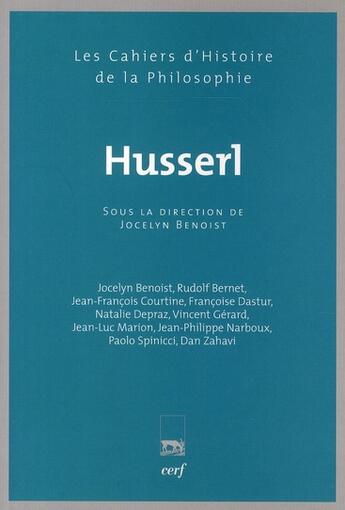 Couverture du livre « Husserl » de Jocelyn Benoist aux éditions Cerf