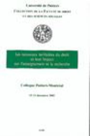 Couverture du livre « Les nouveaux territoires du droit et leur impact sur l'enseignement et la recher - actes du colloque » de  aux éditions Universite De Poitiers