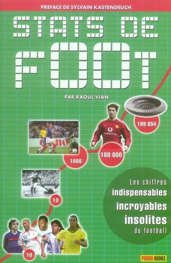 Couverture du livre « Stats de foot » de  aux éditions Panini