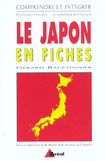 Couverture du livre « Le Japon en fiches (2e édition) » de Gerard Bacconnier aux éditions Breal