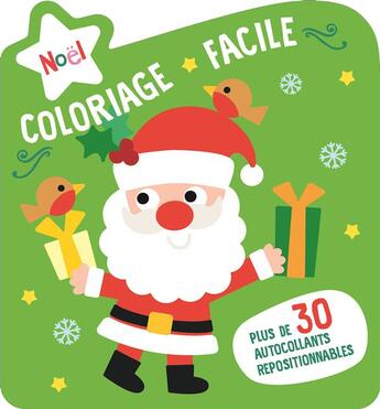 Couverture du livre « Pere noel coloriage facile » de  aux éditions Yoyo Books