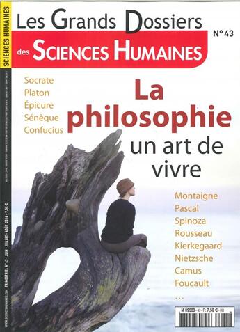 Couverture du livre « Sciences humaines gd n 43 la philosophie un art de vivre mai 2016 » de  aux éditions Sciences Humaines