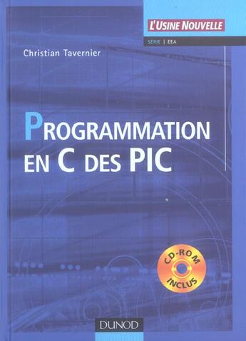 Couverture du livre « Programmation En C Des Pic (+Cd-Rom) - Livre+Cd-Rom » de Tavernier aux éditions Dunod