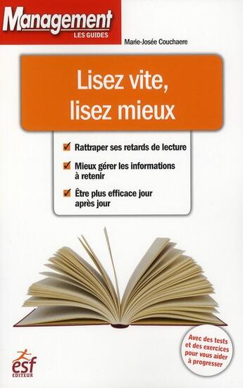 Couverture du livre « Lisez vite, lisez mieux » de Couchaere M-J. aux éditions Esf Prisma