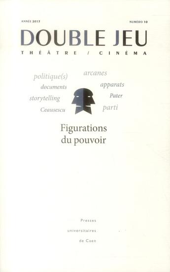 Couverture du livre « Double jeu n 10. figurations du pouvoir » de Vautrin Vasse David aux éditions Pu De Caen