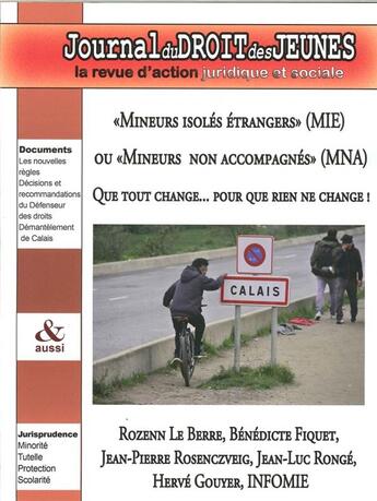 Couverture du livre « Journal du droit des jeunes n 358/359/360 decembre 2016 » de  aux éditions Jeunesse Et Droit