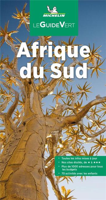 Couverture du livre « Le guide vert : Afrique du Sud » de Collectif Michelin aux éditions Michelin