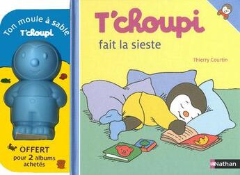 Couverture du livre « T'choupi : coffret : T'choupi fait la sieste » de Thierry Courtin aux éditions Nathan