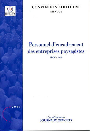 Couverture du livre « Personnel d'encadrement des entreprises paysagistes » de  aux éditions Documentation Francaise