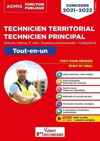 Couverture du livre « Concours technicien territorial - technicien principal : catégorie B ; tout-en-un, externe, interne » de Pierre Crepeaux et Youenn Fenard aux éditions Vuibert