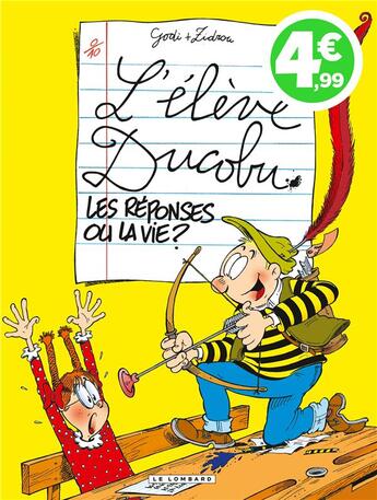 Couverture du livre « Ducobu Tome 3 : les réponses ou la vie ? » de Zidrou et Godi aux éditions Lombard