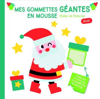 Couverture du livre « Pere noel en route (la couverture verte) gommettes mousse » de  aux éditions Editions Tam Tam