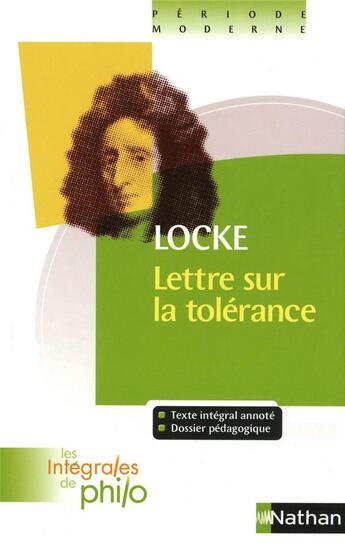 Couverture du livre « Lettre sur la tolérance, de Locke » de Denis Huisman et Christine Courme-Thubert aux éditions Nathan