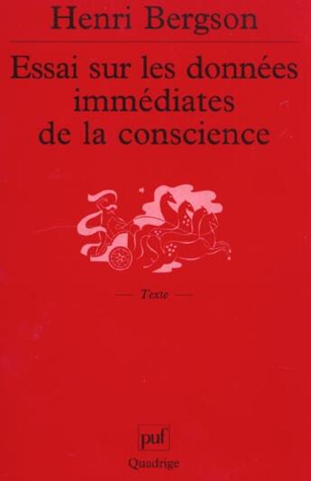 Couverture du livre « Essai sur les donnees immediates de la conscience 7e edition » de Francis Berguin aux éditions Puf
