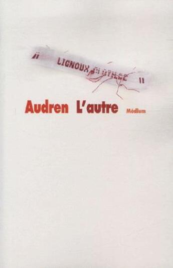 Couverture du livre « L'autre » de Audren aux éditions Ecole Des Loisirs