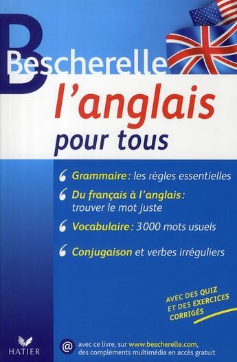 Couverture du livre « Bescherelle ; l'anglais pour tous » de Wilfrid Rotge et Michele Malavieille aux éditions Hatier