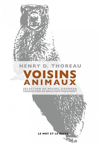 Couverture du livre « Voisins animaux » de Henry David Thoreau aux éditions Le Mot Et Le Reste