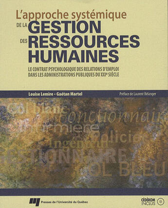Couverture du livre « L'approche systémique de la gestion des ressources humaines » de Louis Lemire et Gaetan Martel aux éditions Pu De Quebec