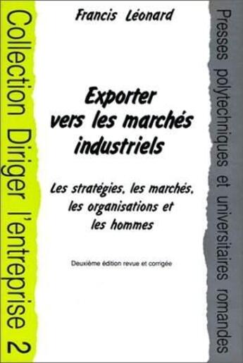 Couverture du livre « Exporter Vers Les Marches » de Leonard aux éditions Ppur