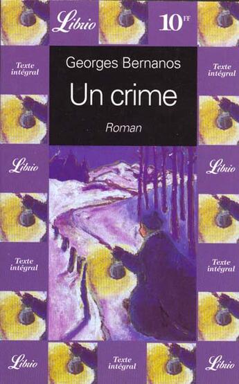 Couverture du livre « Crime (un) » de Georges Bernanos aux éditions J'ai Lu