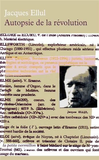 Couverture du livre « Autopsie de la révolution » de Jacques Ellul aux éditions Table Ronde