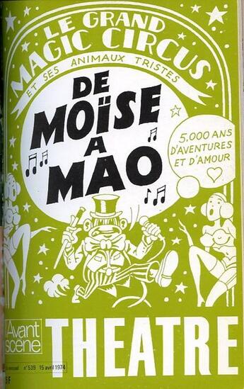 Couverture du livre « De moise a mao » de Jerome Savary aux éditions Avant-scene Theatre