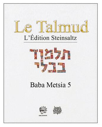 Couverture du livre « Talmud ; Babli berahot 4 t.4 » de Adin Steinsaltz aux éditions Biblieurope