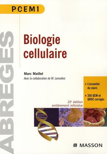 Couverture du livre « Biologie cellulaire (10e édition) » de Maillet aux éditions Elsevier-masson