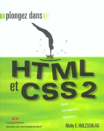 Couverture du livre « Plongez dans html et css 2 » de Molly Holzschlag aux éditions Pearson