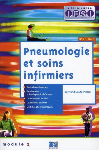 Couverture du livre « Pneumologie et soins infirmiers 5e edition » de Dautzenberg aux éditions Lamarre