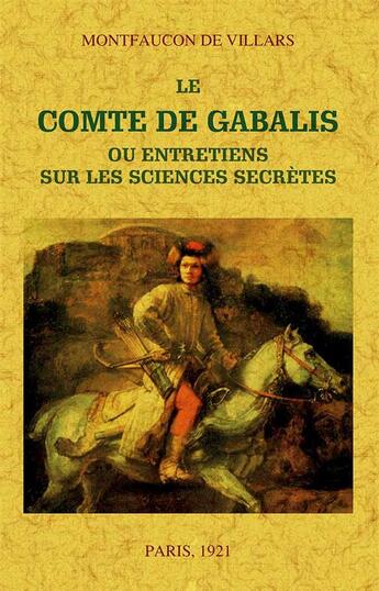 Couverture du livre « Le comte de Gabalis ou entretiens sur les sciences secrètes » de Henri De Montfaucon Villars aux éditions Maxtor