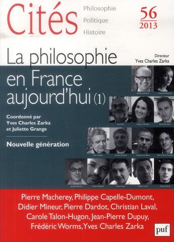 Couverture du livre « REVUE CITES t.56 ; la philosophie en France aujourd'hui » de Revue Cites aux éditions Puf