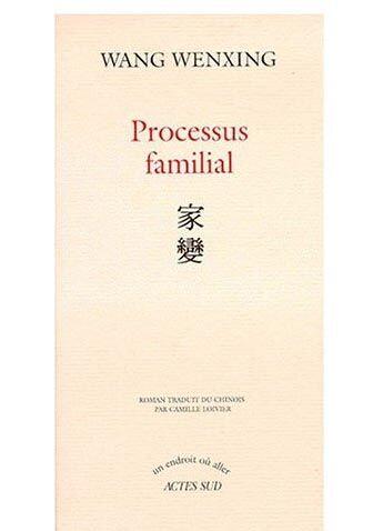 Couverture du livre « Processus familial » de Wenxing Wang aux éditions Actes Sud